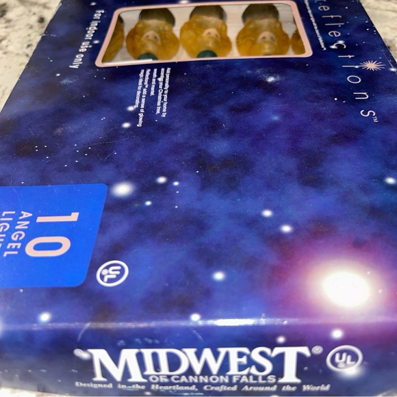 Reflections Midwest Box Of 10 Angel String Lights New In Box Retro Vintage Style - Picture 4 of 5